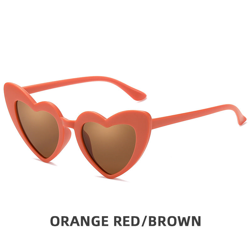 Wholesale Children's Retro Personality Love Style Anti-ultraviolet Sunglasses